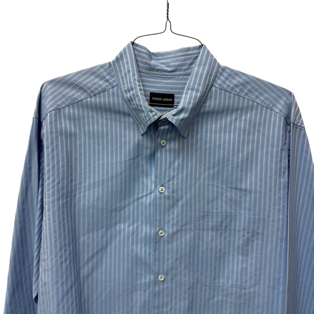 Giorgio Armani Vintage Mens Button Down Shirt Bundle 4 Pack Blue Grey Italy XL - Picture 13 of 16
